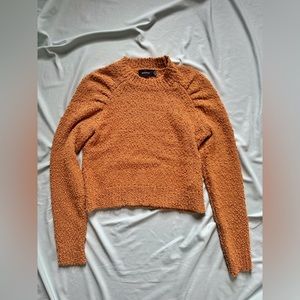 Golden orange mock neck sweater